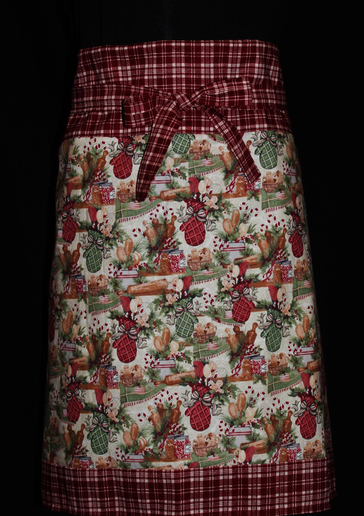 Adult Christmas Kitchen Bistro Style Apron