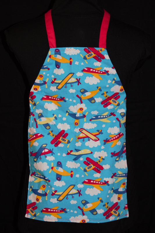 Adjustable Child's Apron in Airplanes