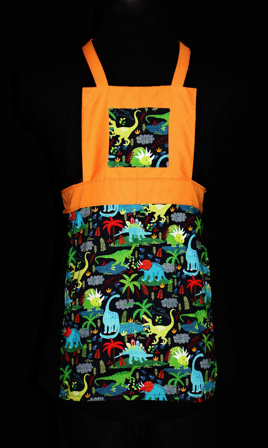 Child Dinosaur Apron with Ties