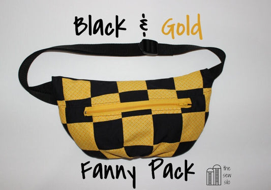 Fanny Pack | Bum Bag | Black & Gold