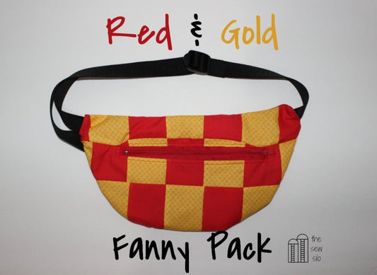 Fanny Pack | Bum Bag | Red & Gold