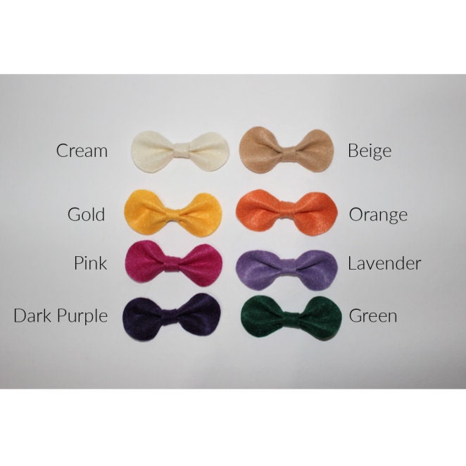 Felt Bow Tie Hair Clips