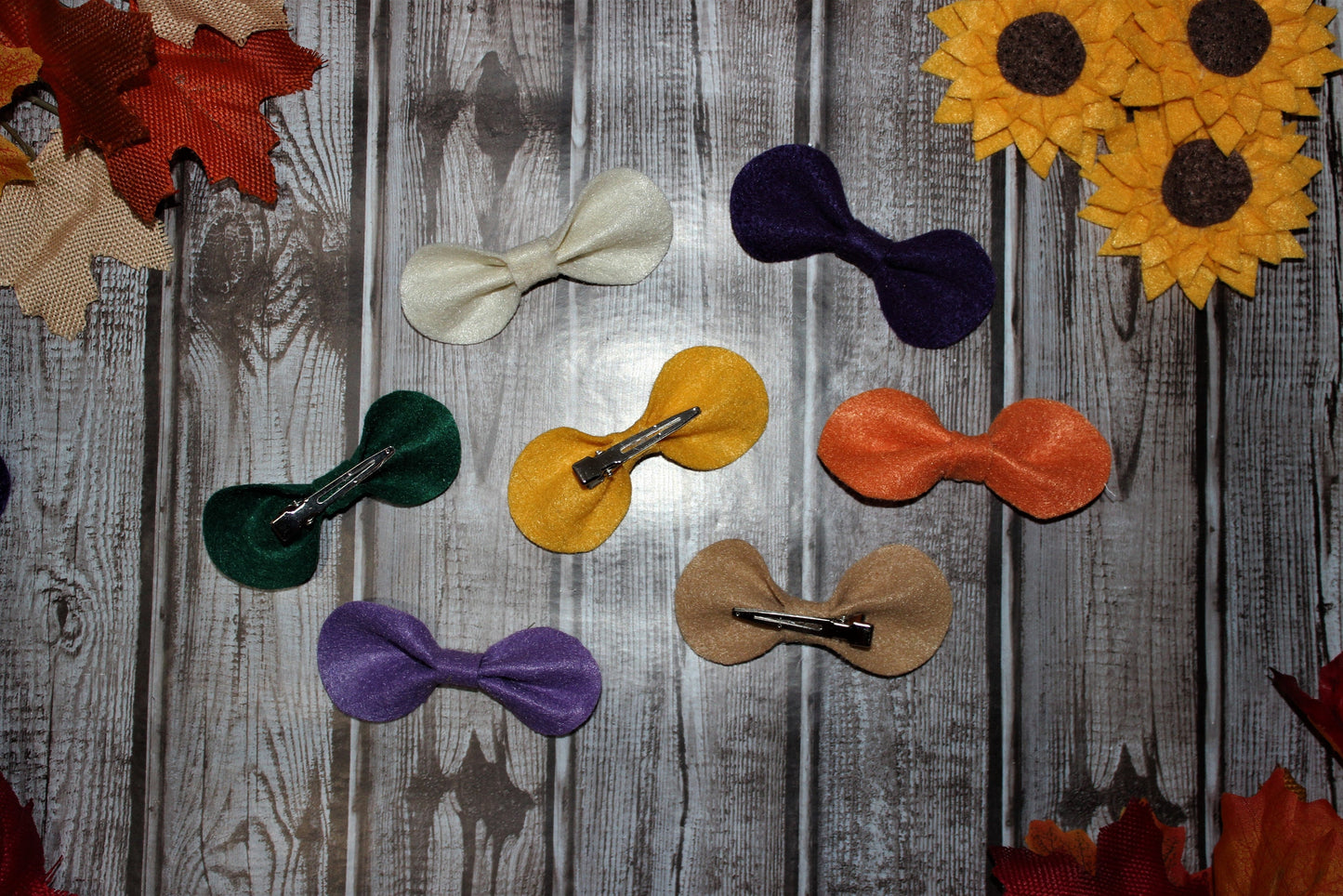 Felt Bow Tie Hair Clips