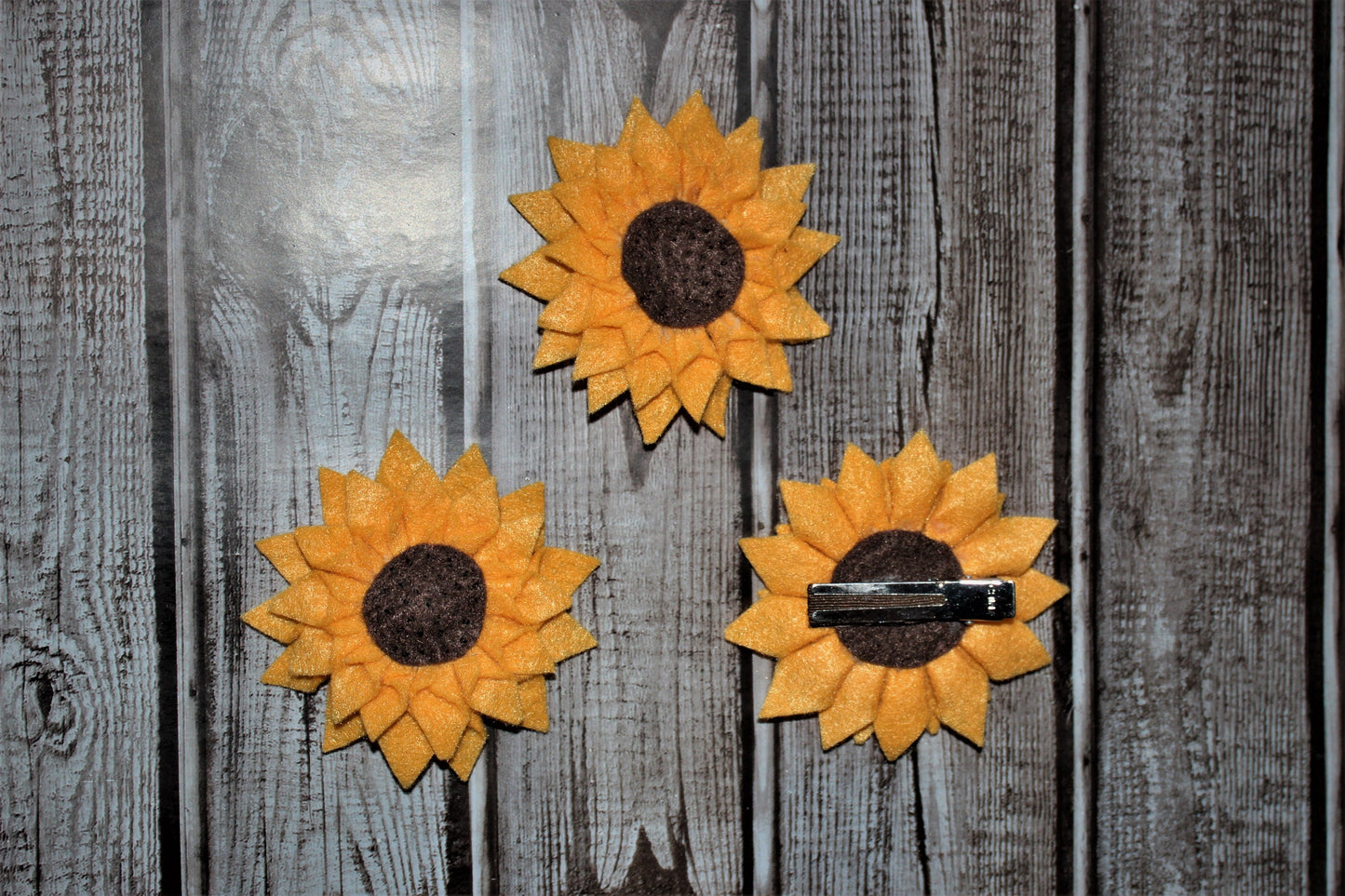 Felt Sunflower Hair Clip