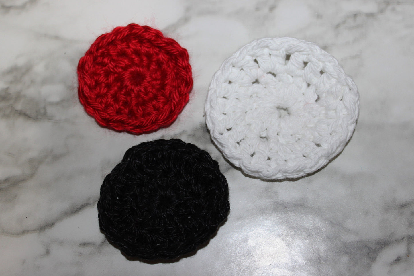 Reusable, Hand-Crocheted Rounds | Face Scrubbies | Dish Scrubbers | Set of 3