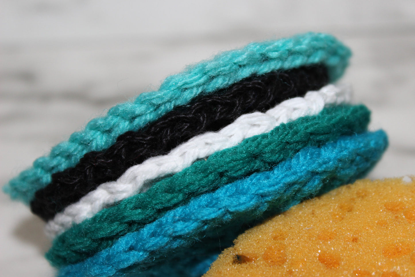 Reusable, Hand-Crocheted Rounds | Face Scrubbies | Dish Scrubbers | Set of 3