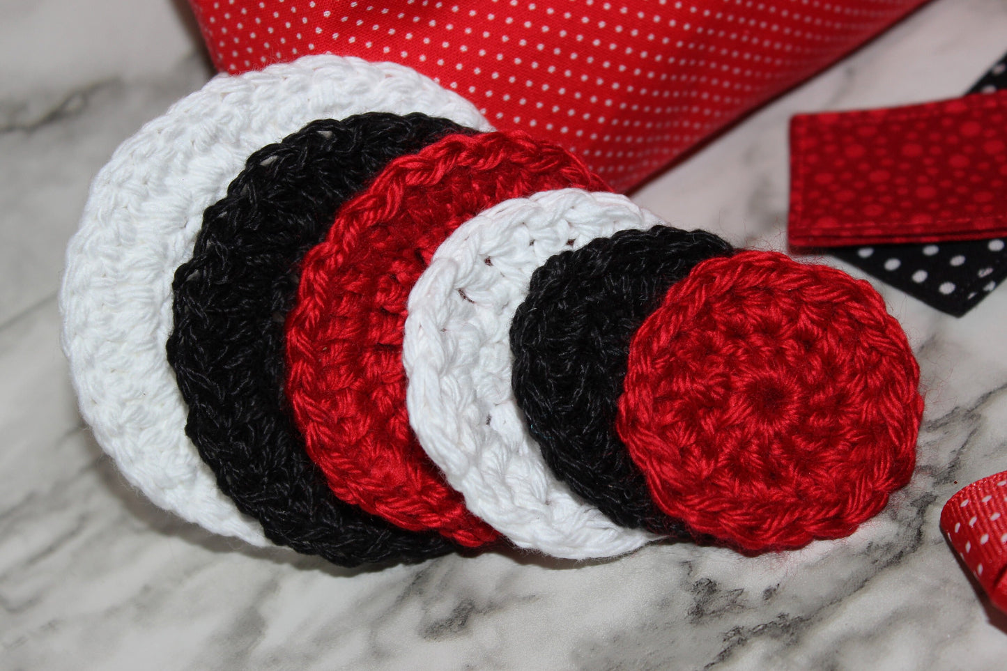 Reusable, Hand-Crocheted Rounds | Face Scrubbies | Dish Scrubbers | Set of 3