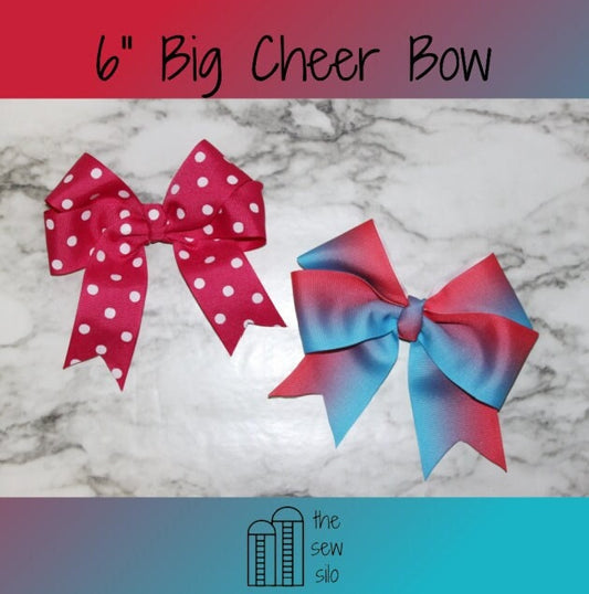 6" Large Cheer Hair Bow